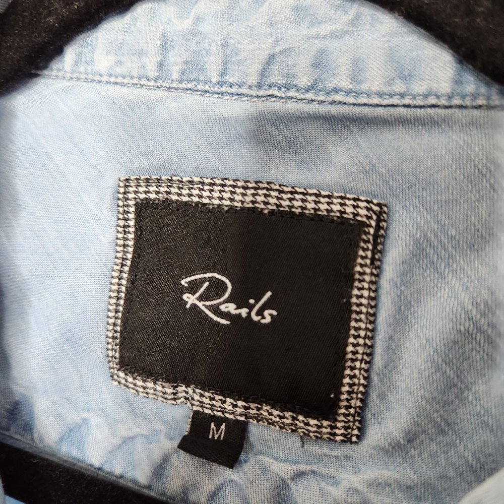 Rails Light Wash Chambray Button Down Top - image 5